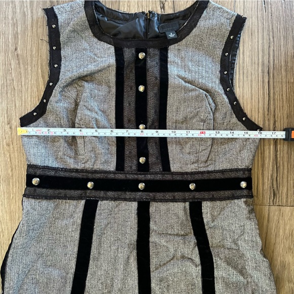 Anna Sui Black designed A-frame tank top Dress - Size 9 juniors - Picture 4 of 5